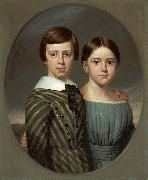 Samuel Lancaster Gerry John Oscar Kent and His Sister, Sarah Eliza Kent. oil painting on canvas